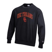 USC Trojan Unisex Black SC Interlock Reverse Weave Sweatshirt